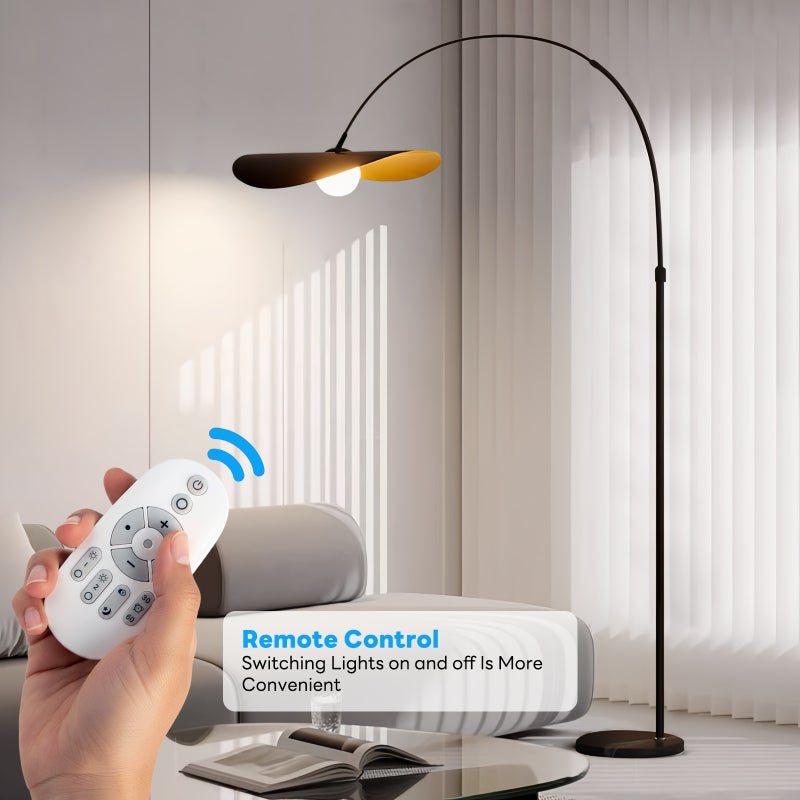 Sharpdo 12w 3-Color Floor Lamp for Living Room, Adjustable Lampshade, Wireless Remote Control, Marble Base - Image 4